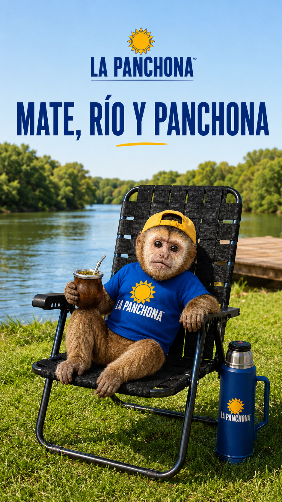 Una pausa junto al río en una reposera La Panchona